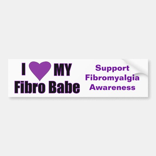 私は私のFibro可愛い人を愛します バンパーステッカー (正面)