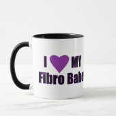 私は私のFibro可愛い人を愛します マグカップ (左)