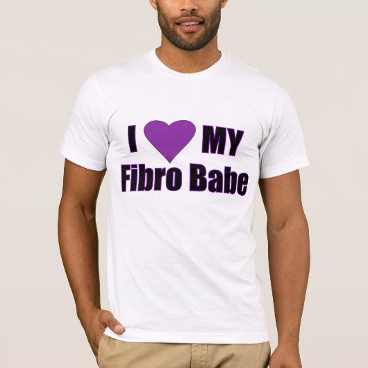 私は私のFibro可愛い人を愛します Tシャツ (正面)