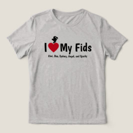 私は私のFids羽毛の子供のオウムが大好き トライブレンドＴシャツ