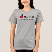 私は私のFids羽毛の子供のオウムが大好き トライブレンドＴシャツ (正面)