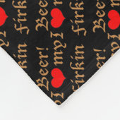 私は私のFirkinビールを愛します! フリースブランケット (角)