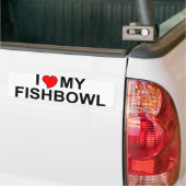 私は私のFishbowlを愛します バンパーステッカー (トラック上)