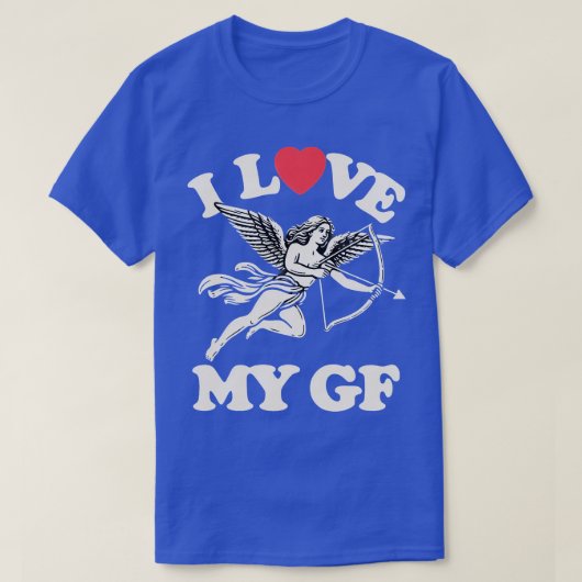 私は私のGFが大好き1 Tシャツ (デザイン正面)