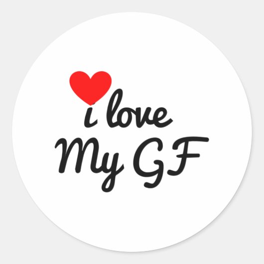 私は私のGFが大好き ラウンドシール (正面)
