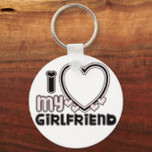 私は私のgfキーチェーンが大好き キーホルダー (正面)