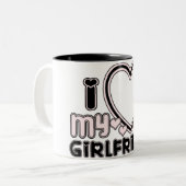 私は私のgfマグが大好き ツートーンマグカップ (正面左)