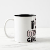 私は私のgfマグが大好き ツートーンマグカップ (左)