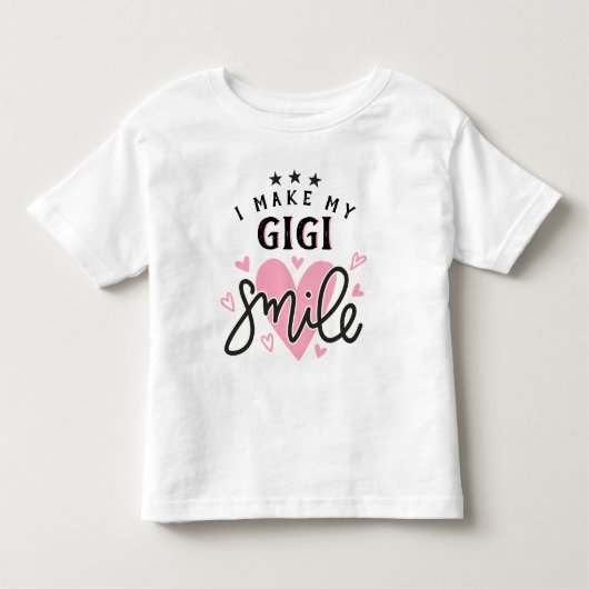 私は私のGiGiをハートによって微笑させます トドラーTシャツ (正面)