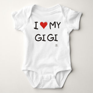 私は私のGIGIを愛します ベビーボディスーツ