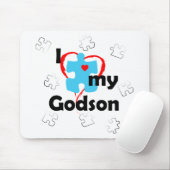 私は私のGodson -自閉症--を愛します マウスパッド (マウス)