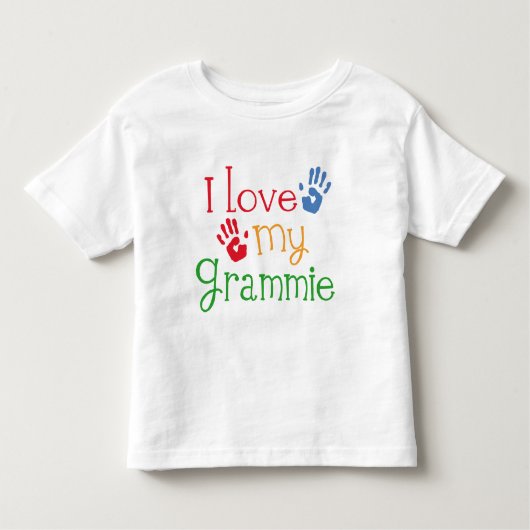 私は私のGrammie Handprintsを愛します トドラーTシャツ (正面)