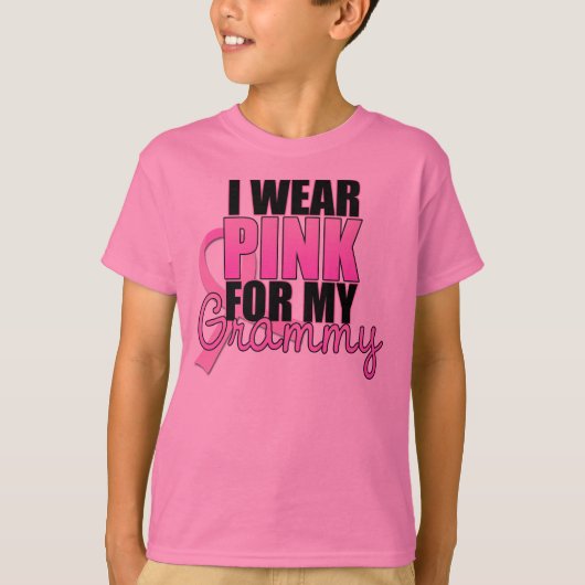 私は私のGrammyのためのピンク-乳癌を身に着けています Tシャツ (正面)