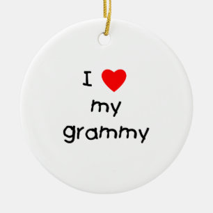私は私のGrammyを愛します セラミックオーナメント