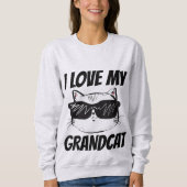 私は私のGRANDCAT CATのTシャツを愛します スウェットシャツ (正面)