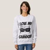 私は私のGRANDCAT CATのTシャツを愛します スウェットシャツ (正面フル)