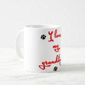 私は私のGranddogを愛します! コーヒーマグカップ (正面左)