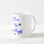 私は私のGranddogsを愛します! コーヒーマグカップ (正面右)
