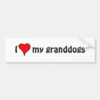 私は私のGranddogsを愛します バンパーステッカー