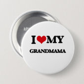 私は私のGrandmamaを愛します 缶バッジ (正面&裏面)