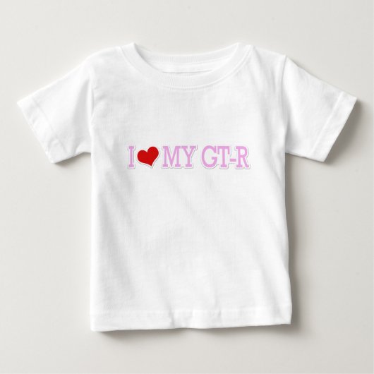 私は私のGTRが大好き – ピンク ベビーTシャツ (正面)