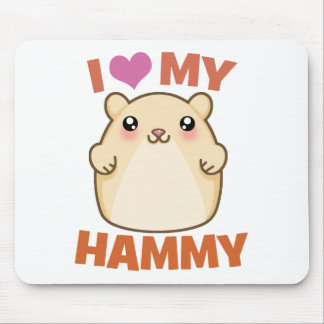私は私のHammy愛します マウスパッド