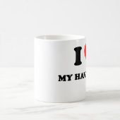 私は私のHavaneseを愛します コーヒーマグカップ (中央)