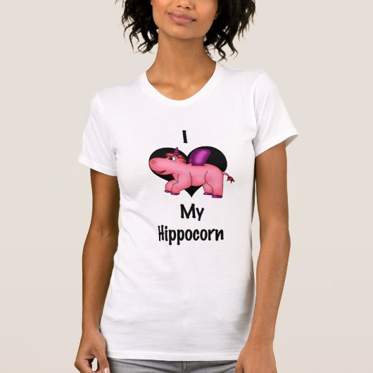 私は私のHippocornを愛します Tシャツ (正面)