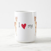 私は私のIbizan猟犬を愛します コーヒーマグカップ (中央)