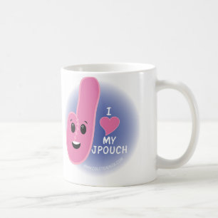 私は私のJ袋のマグを愛します! コーヒーマグカップ