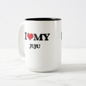 私は私のJUJUを愛します ツートーンマグカップ (正面左)
