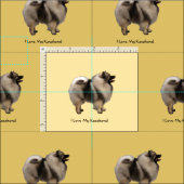 私は私のKeeshondを愛します ファブリック (タイル)