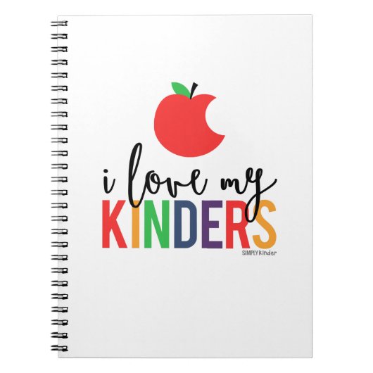 私は私のKindersの螺線形ノートを愛します ノートブック (正面)