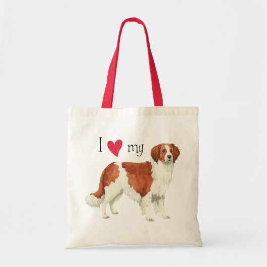 私は私のKooikerhondjeを愛します トートバッグ (正面)