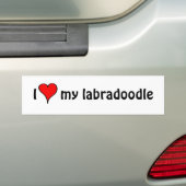 私は私のLabradoodleを愛します バンパーステッカー (車上)
