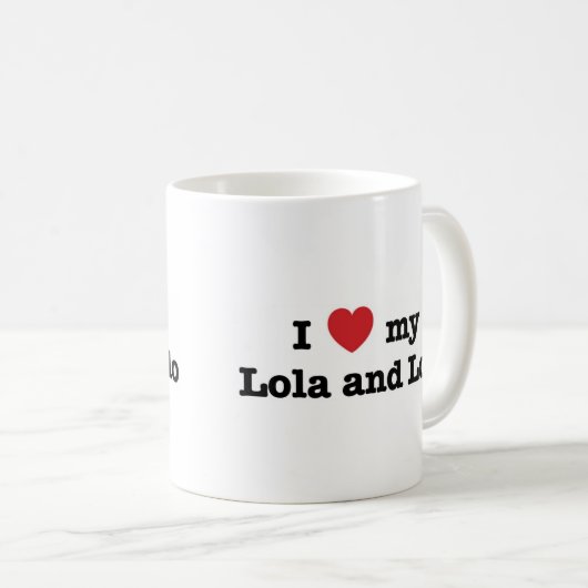私は私のLolaおよびLoloを愛します コーヒーマグカップ (正面右)