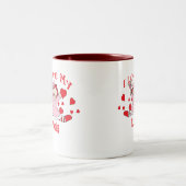 私は私のLolaの縫いぐるみ人形及びハートを愛します ツートーンマグカップ (中央)