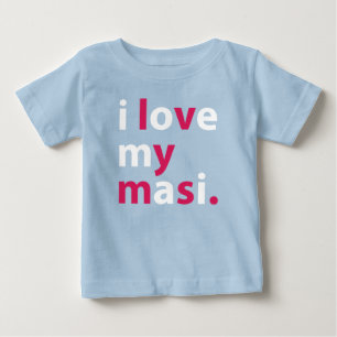 私は私のMasiのベビーのTシャツを愛します ベビーTシャツ