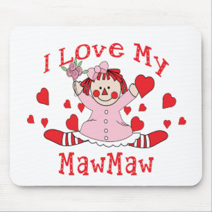 私は私のMawMawの縫いぐるみ人形及びハートを愛します マウスパッド