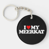 私は私のMEERKATを愛します キーホルダー (正面)