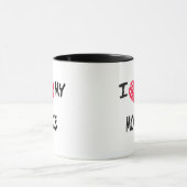 私は私のMorkieを愛します マグカップ (中央)