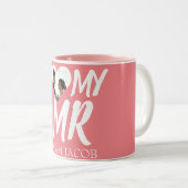私は私のMRを愛している、カップルの写真カスタマイズ ツートーンマグカップ (正面右)