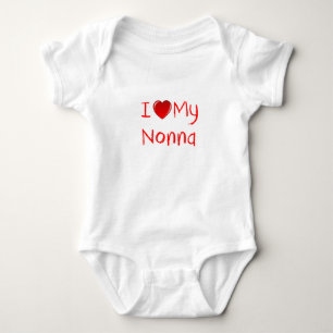 私は私のNonnaの乳児及び幼児のTシャツを愛します ベビーボディスーツ