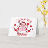 私は私のNonnaの縫いぐるみ人形及びハートを愛します カード (黄色い花)