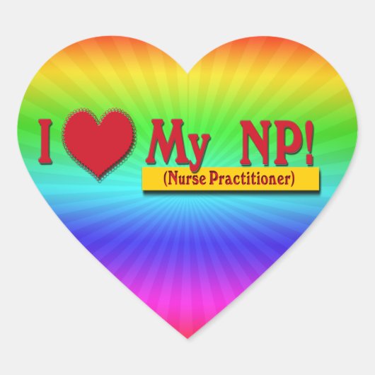 私は私のNPバレンタインが大好き – ナース開業医 ハートシール (正面)