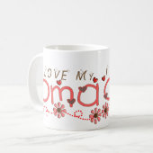 私は私のOMAのギフトを愛します コーヒーマグカップ (正面左)