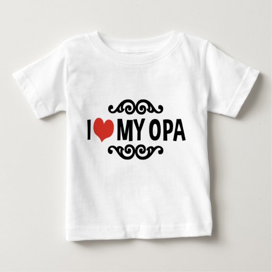 私は私のopaが大好き ベビーTシャツ (正面)