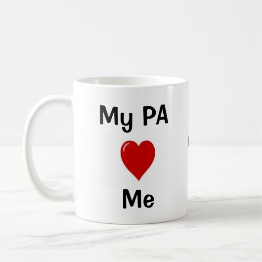 私は私のPAを愛し、私のPAは私を愛します! コーヒーマグカップ (左)