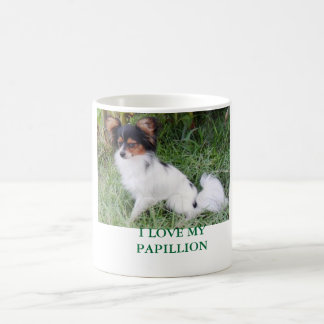 私は私のPAPILLIONを愛します コーヒーマグカップ