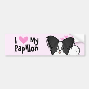 私は私のPapillonを愛します バンパーステッカー